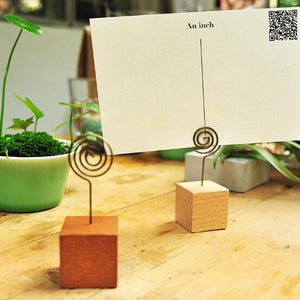 Eco-Friendly Wood Memo Pincer Clip