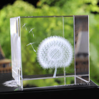 Crystal Ball 3D Plant Dandelion Square