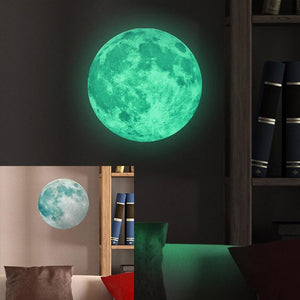 30cm Large Moon Glow in the Dark Wall Sticker