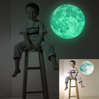 30cm Large Moon Glow in the Dark Wall Sticker