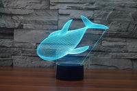 Multicolor LED Whale Night Light Table Lamp