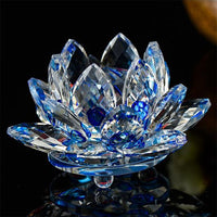 80mm Crystal Lotus Flower Paperweight ( 8 Colors )