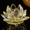 80mm Crystal Lotus Flower Paperweight ( 8 Colors )