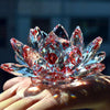 80mm Crystal Lotus Flower Paperweight ( 8 Colors )