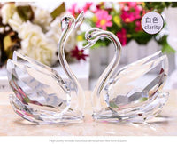 Crystal Swans Figurines Paperweight ( 4 Colors )