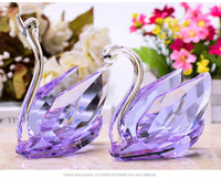 Crystal Swans Figurines Paperweight ( 4 Colors )
