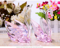 Crystal Swans Figurines Paperweight ( 4 Colors )
