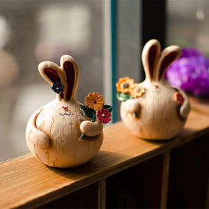 Cute Resin Rabbit Home Decoration ( 5 Variants )