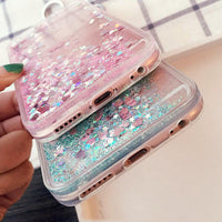 Liquid Heart & Stars Glitter Phone Case ( 5 Variants )