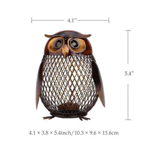 Handmade Metal Owl Figurine
