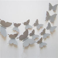 23 Variants Butterfly Decals 3D Wall Stickers ( 12 Pcs/Lot )