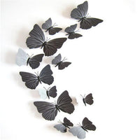 23 Variants Butterfly Decals 3D Wall Stickers ( 12 Pcs/Lot )
