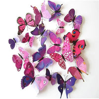 23 Variants Butterfly Decals 3D Wall Stickers ( 12 Pcs/Lot )