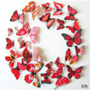 23 Variants Butterfly Decals 3D Wall Stickers ( 12 Pcs/Lot )