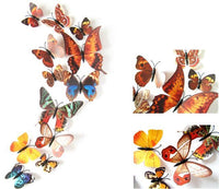 23 Variants Butterfly Decals 3D Wall Stickers ( 12 Pcs/Lot )