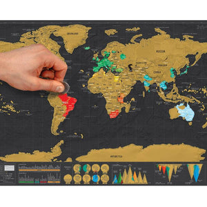 Vintage Scratch Off World Map
