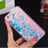 Liquid Heart & Stars Glitter Phone Case ( 5 Variants )