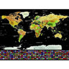 Vintage Scratch Off World Map