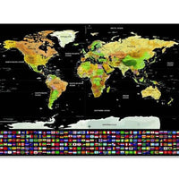 Vintage Scratch Off World Map