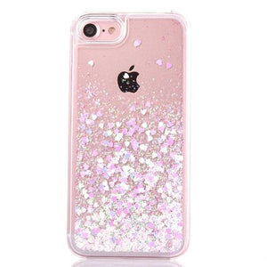 Liquid Heart & Stars Glitter Phone Case ( 5 Variants )