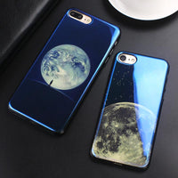 Electroplated Blue Space iPhone Cover ( 3 Variants )