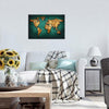 Huge Black World Map Paintings Print On Canvas ( 6 Variants and 6 Sizes )