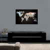Huge Black World Map Paintings Print On Canvas ( 6 Variants and 6 Sizes )