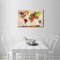 Huge Black World Map Paintings Print On Canvas ( 6 Variants and 6 Sizes )
