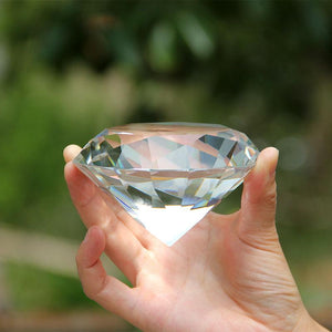 6cm Clear Crystal Diamond Paperweight