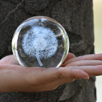 Crystal Ball 3D Dandelion Plant