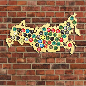 Beer Bottle Caps Collector - Russian Map
