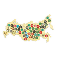 Beer Bottle Caps Collector - Russian Map