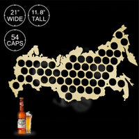 Beer Bottle Caps Collector - Russian Map