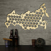 Beer Bottle Caps Collector - Russian Map